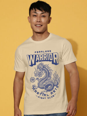 Warrior Brown Regular Printed T-Shirt