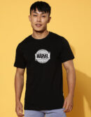 Marvel Black Regular Printed T-Shirt