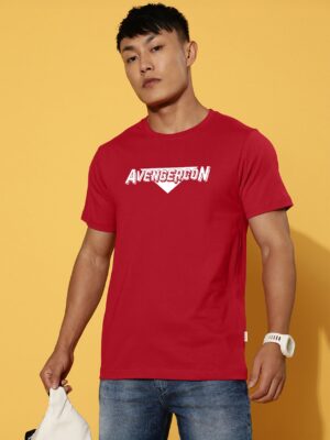 Avengercon Red Regluar Printed T-Shirt