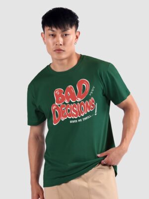 bad decisions printed t shirt for men side view 700x933