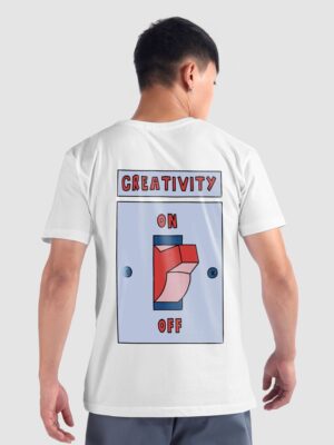 creativity on printed t shirt for men back 700x933