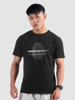 individuality printed t shirt for men side view 700x933