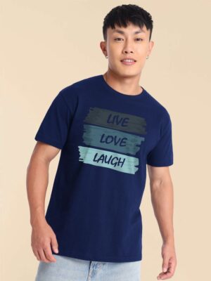 live love laugh navy blue t shirt for men base 01 08 2023 700x933