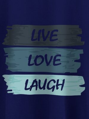 live love laugh printed t shirt for men hover navy blue 700x933
