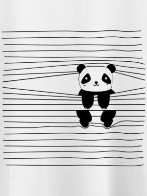 peeping panda printed t shirt for men hover white 700x933