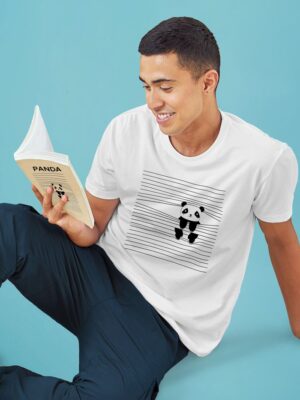 peeping panda white t shirt for men base 15 6 2023 700x933