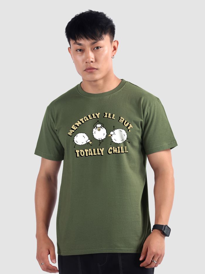 totally chill printed t shirt for men side view 700x933