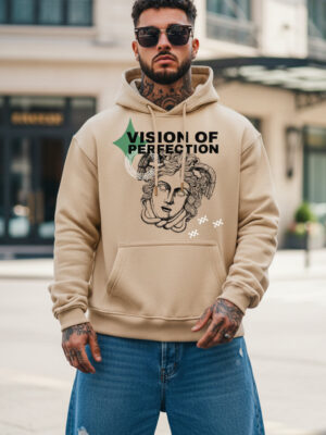 Vision of Perfection Cream Printed Hoodie