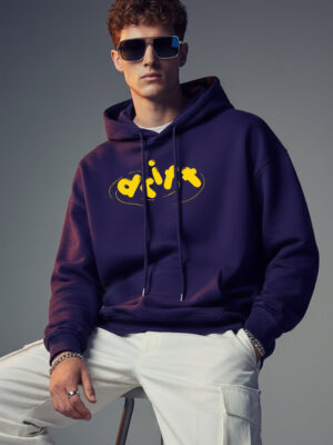 Drift Blue Printed Hoodie